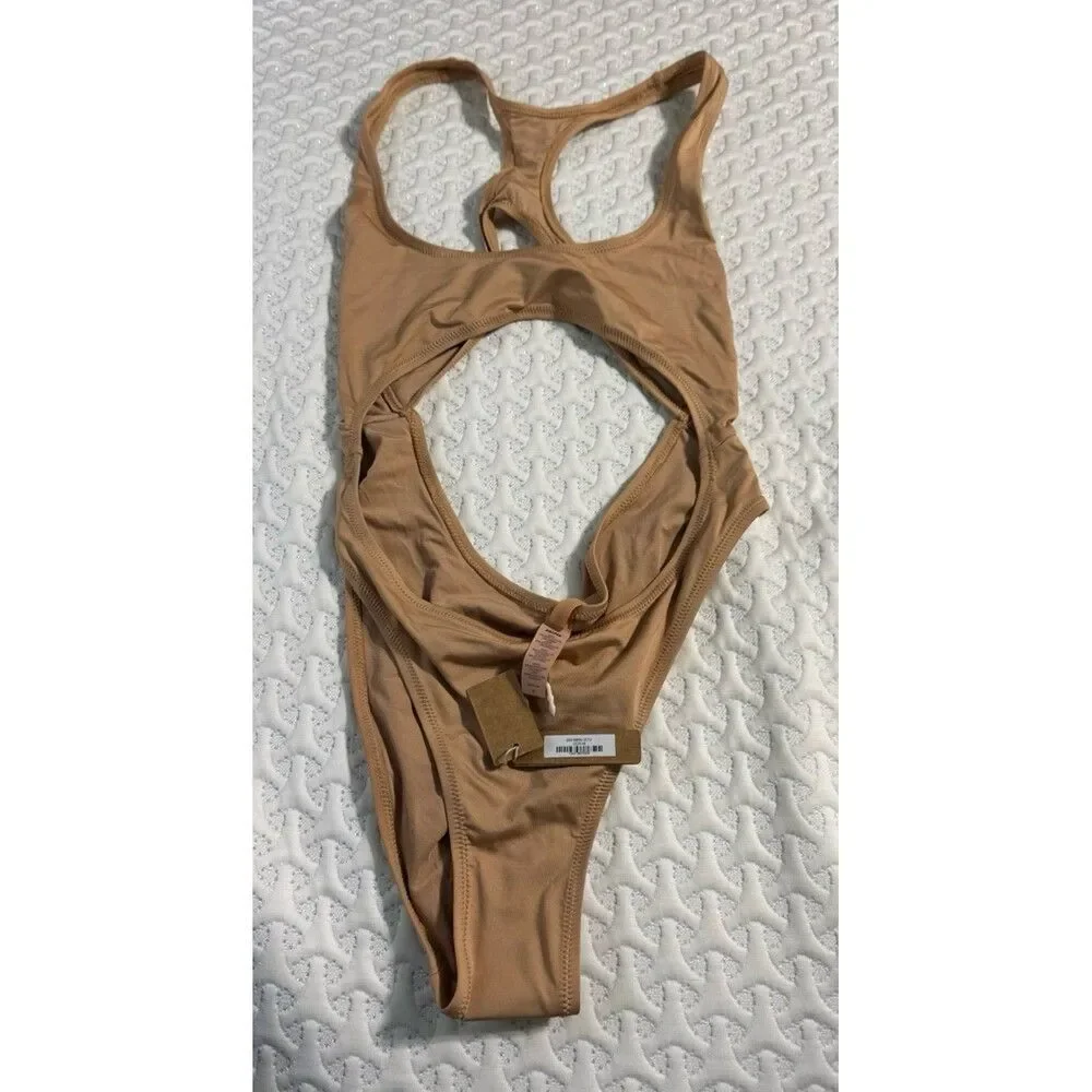 Skims Swim Monokini Swimsuit Ochre Medium